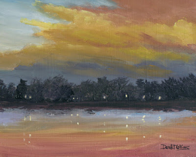 original,impressionist,lake,reflection,sunset,painting