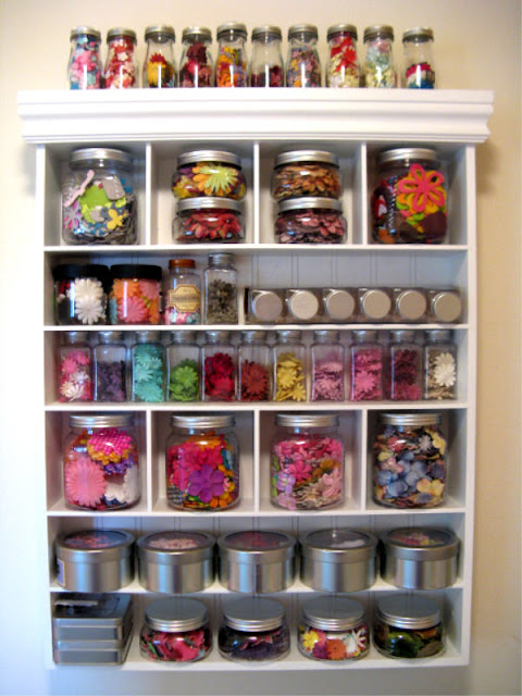 Snippets By Mendi: Paper Flowers Craft Storage Organization