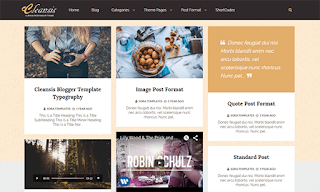 Cleansis Grid Blogger Template