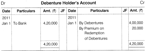 Solutions Class 12 Accountancy Part II Chapter -2 (Issue and Redemption of Debentures)