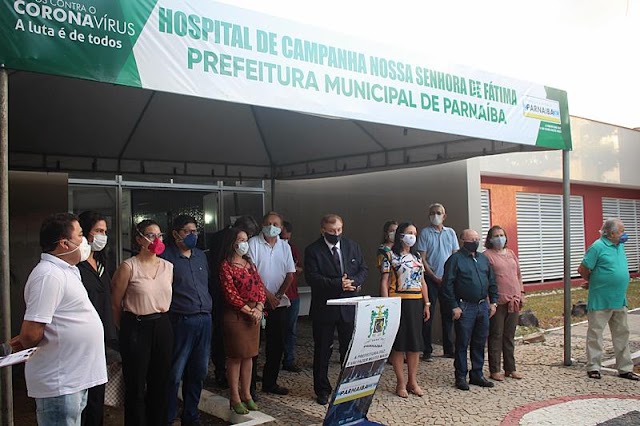 PARNAÍBA / Prefeito Mão Santa inaugura hospital de campanha com 30 leitos sendo 10 de UTI