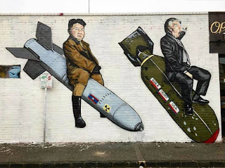 Donald vs Kim Graffiti Murals