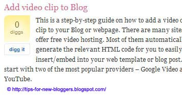 Add Digg button to Blogger or Blogspot