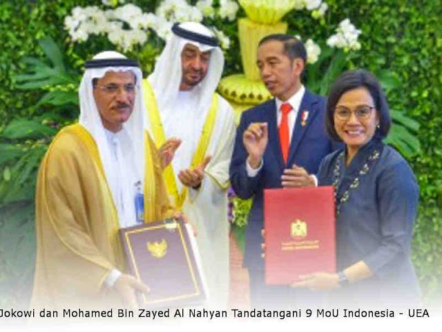 Jokowi dan Mohamed Bin Zayed Al Nahyan Tandatangani 9 MoU Indonesia - UEA