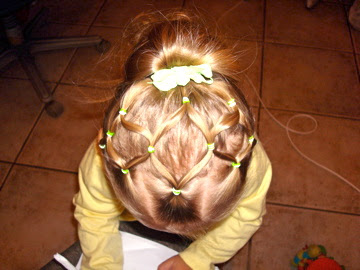 Toddler Hairstyles: Neon Green Rubber Bands!