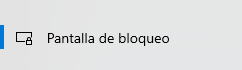 Pantalla de bloqueo