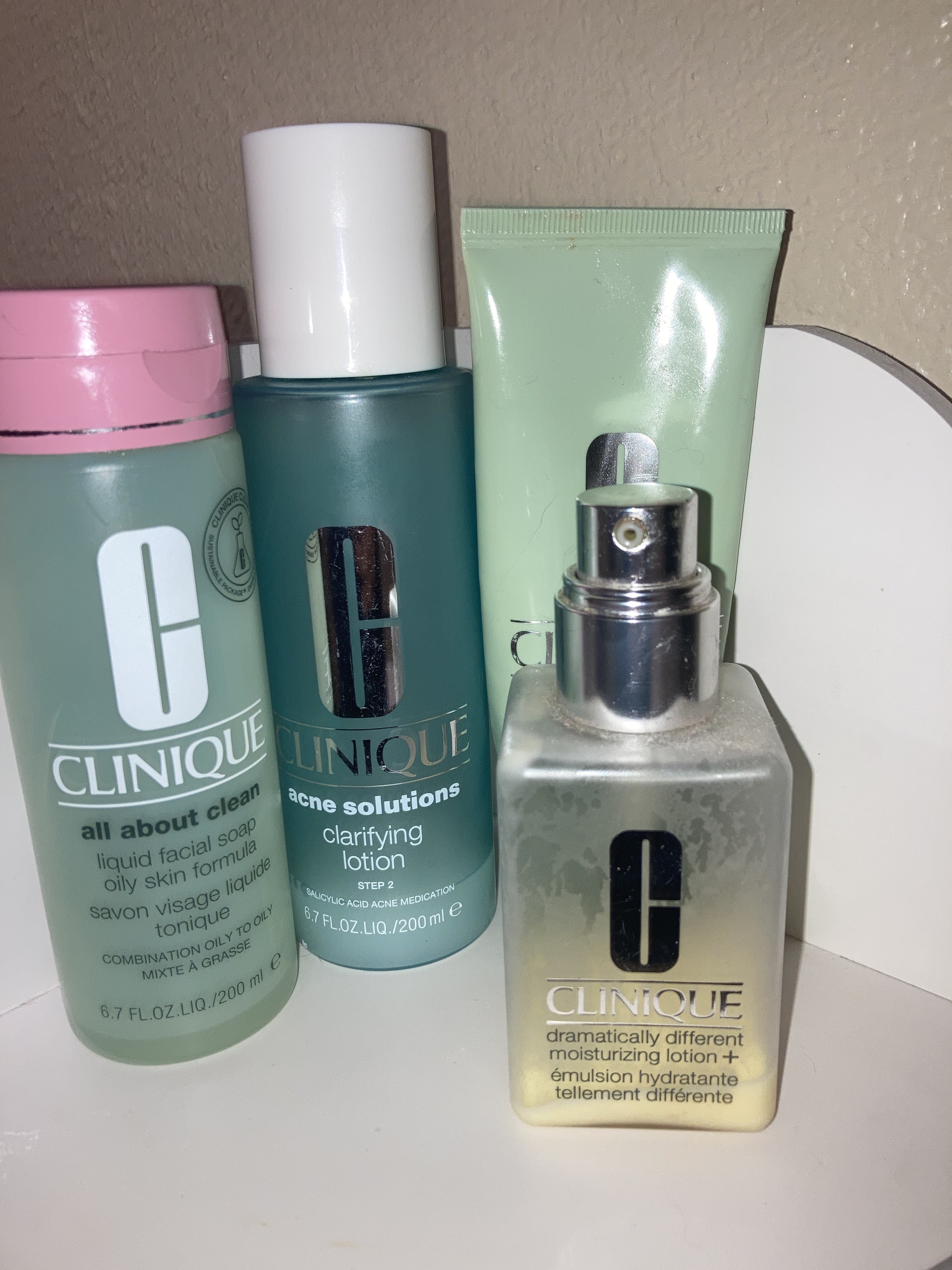 skincare routine + Clinique favorites and empties