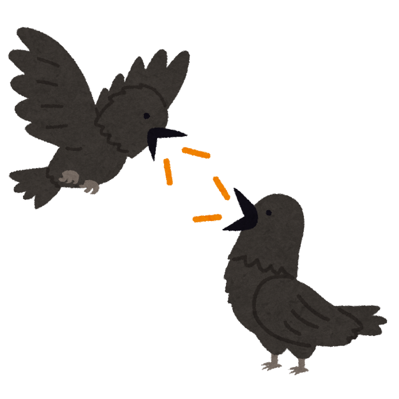 会話をするカラスのイラスト かわいいフリー素材集 いらすとや 会話をするカラスのイラスト かわいいフリー素材集 いらすとや