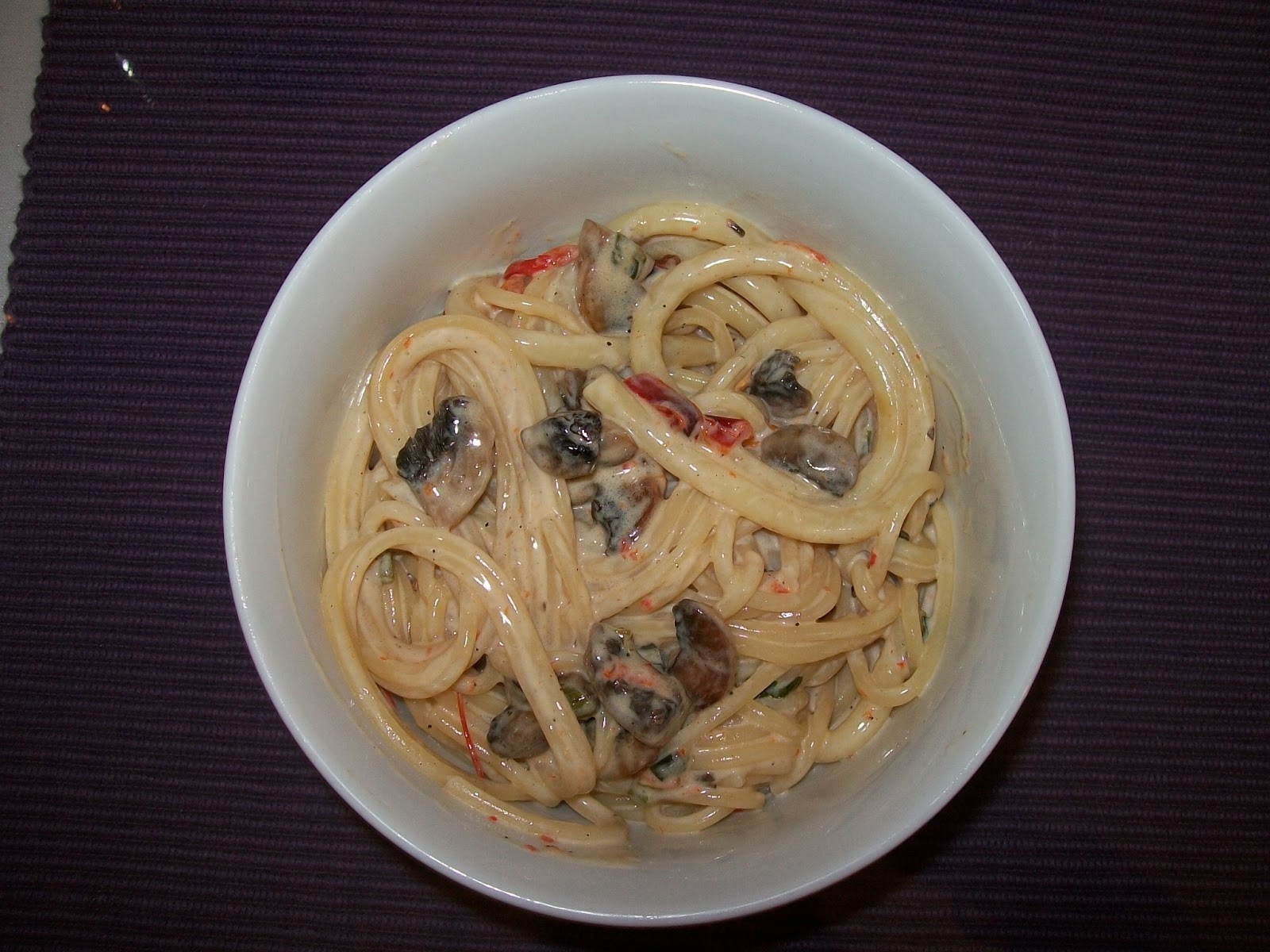 kremali mantarli makarna fettucine 2