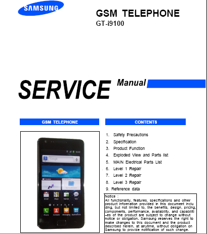 Samsung Galaxy S II GT-i9100 Service Manual