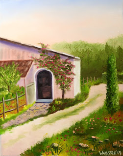 Tuscan Villa in Siena Painting - Daily Painting Blog - Original Oil and Acrylic Artwork by Artist Mark Webster