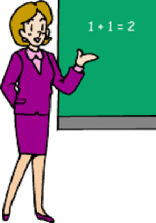 Young Female Teacher Clipart, at Blackboard