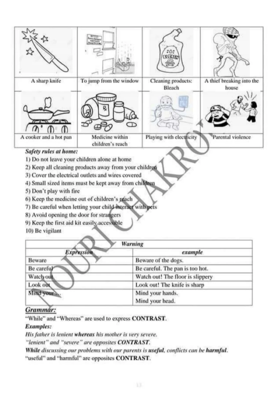 Summary of English lessons  9th basic year