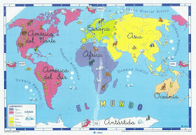 Resultado de imagen de mapamundi continentes fisico