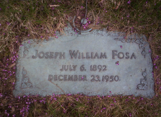 color photograph of Joseph William Fosa's grave marker