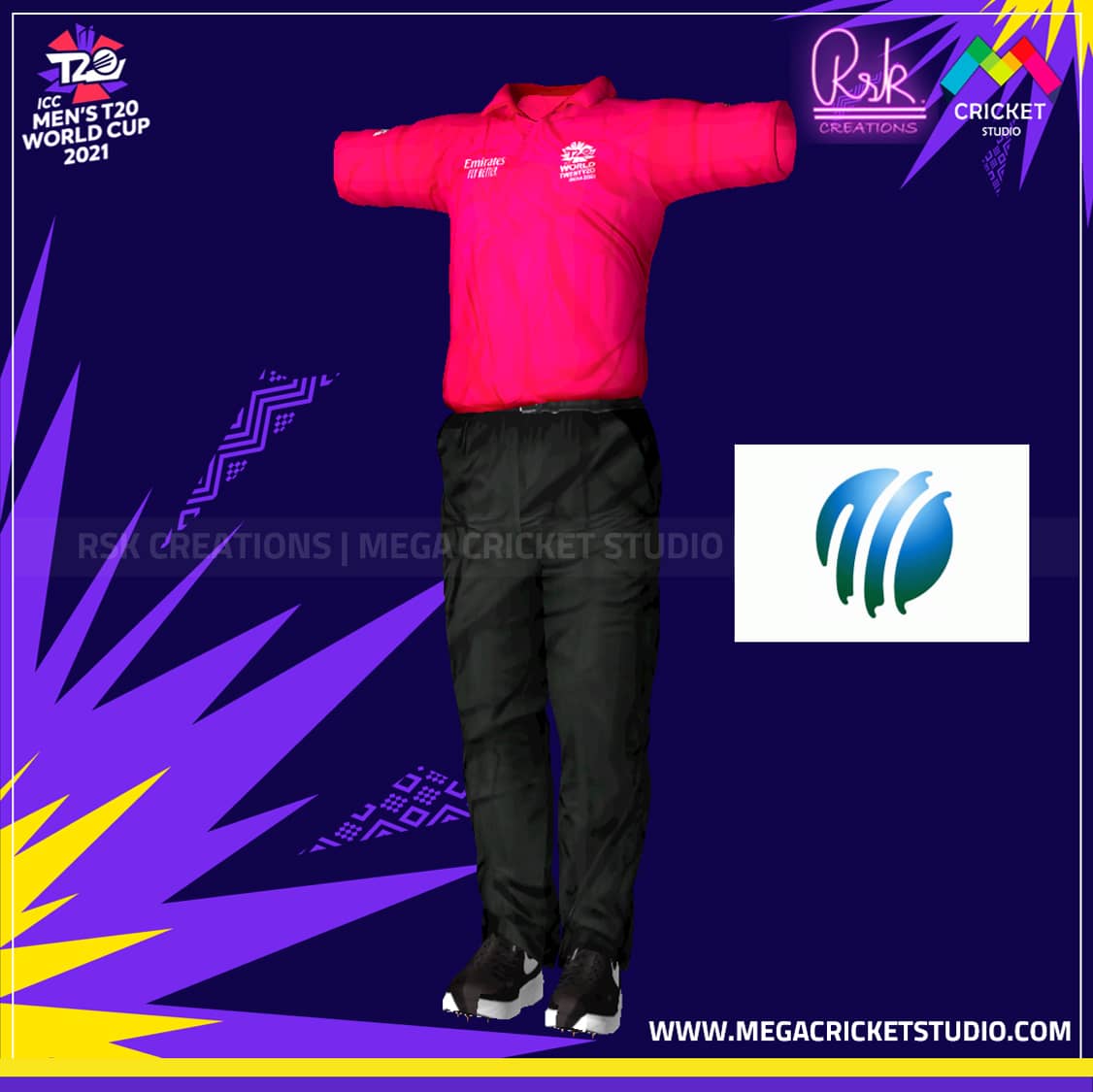 ICC T20 World Cup 2021 Umpires HD Kit for EA Sports Cricket 07