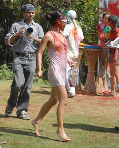 Holi celebration Hot TV actress