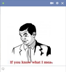 If you know what I mean Meme - new facebook chat code
