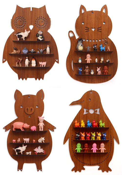 My Owl Barn Animal Shaped Wooden Shelves