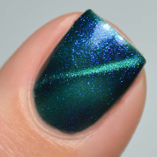 teal magnetic nail polish