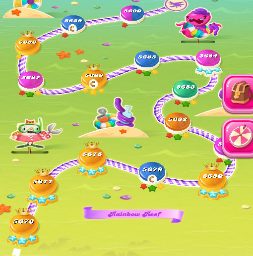 Candy Crush Saga level 5676-5690