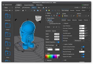 A laptop with 3D printing software and a 3D printer