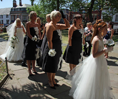 Chris & Claire's "Burnt Orange, Black & White" Wedding Day at St Chad's & Twelve in Thornton.