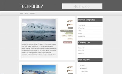 Technology Blogspot Blogger Layout Theme