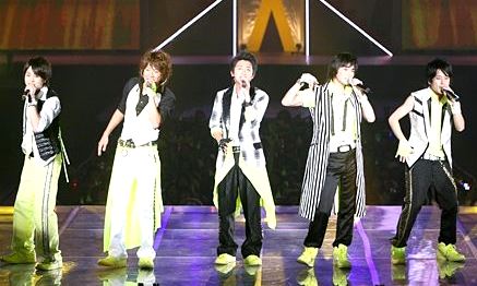 Foto de Arashi en el escenario