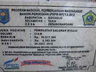 Prasasti Marmer PNPM Kec.Tarik Sidoarjo