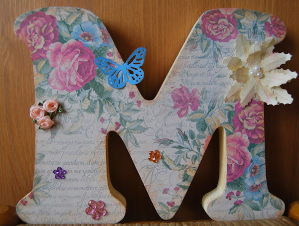 LETRAS  ADORNADAS CON DECOUPAGE