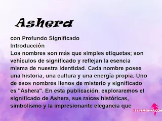 significado del nombre Ashera