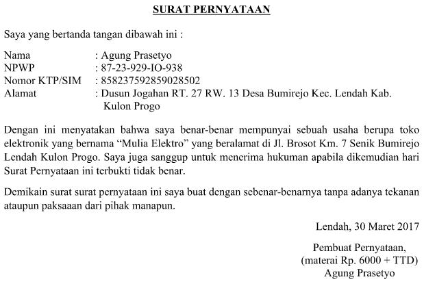 9+ Contoh Surat Pernyataan Kerja + Kesanggupan Diri Baik