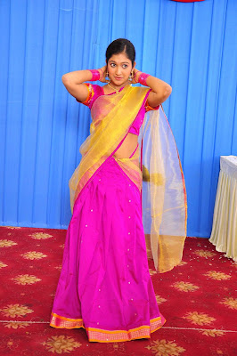 Actress Chiry in Half Saree Photos