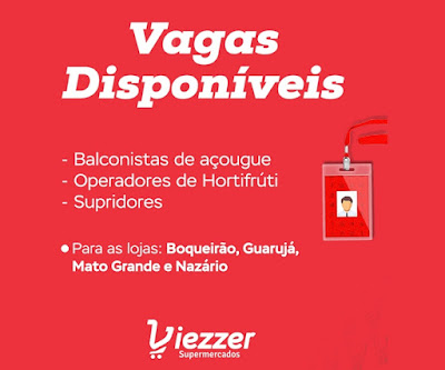 Vieezer Supermercados contrata funcionários em Canoas
