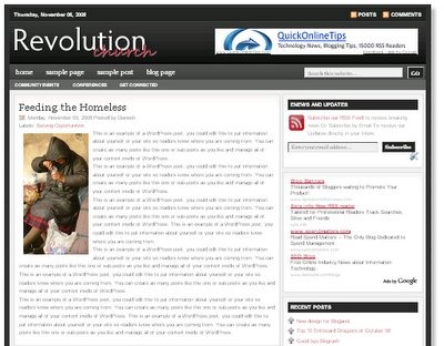 revolution church magazine blogger template, adsense ready magazine style blogger template