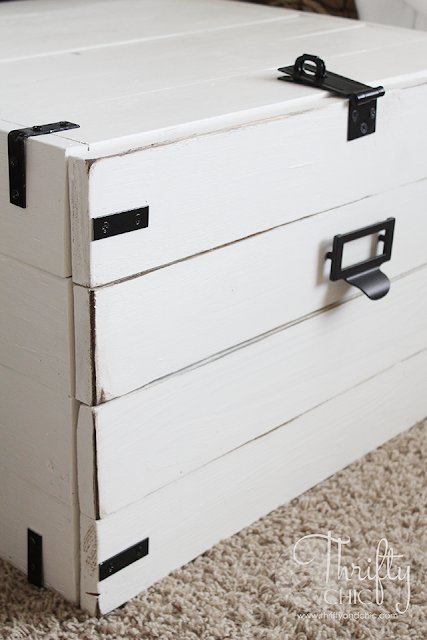 DIY Hidden printer storage in a cabinet! Make it whatever size you need to fit your space.