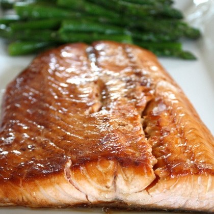 Roasted Salmon with Ginger-Cilantro Vinaigrette