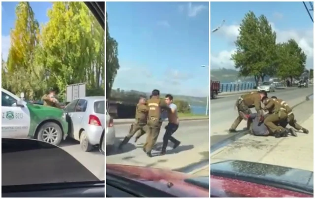 Video registra persecución y detención en la Ruta 5 sur