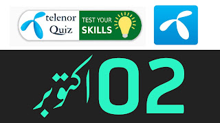 Telenor Test Your Skills Daily Answers | Today Answers 02 October 2020