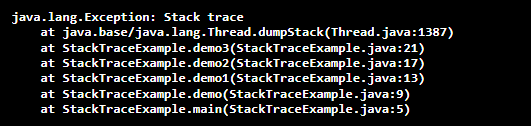 how the stack trace