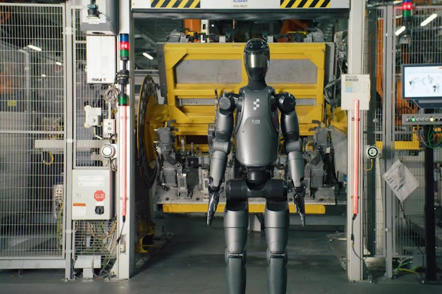 AI humanoid robots working at BMW's Spartanburg factory