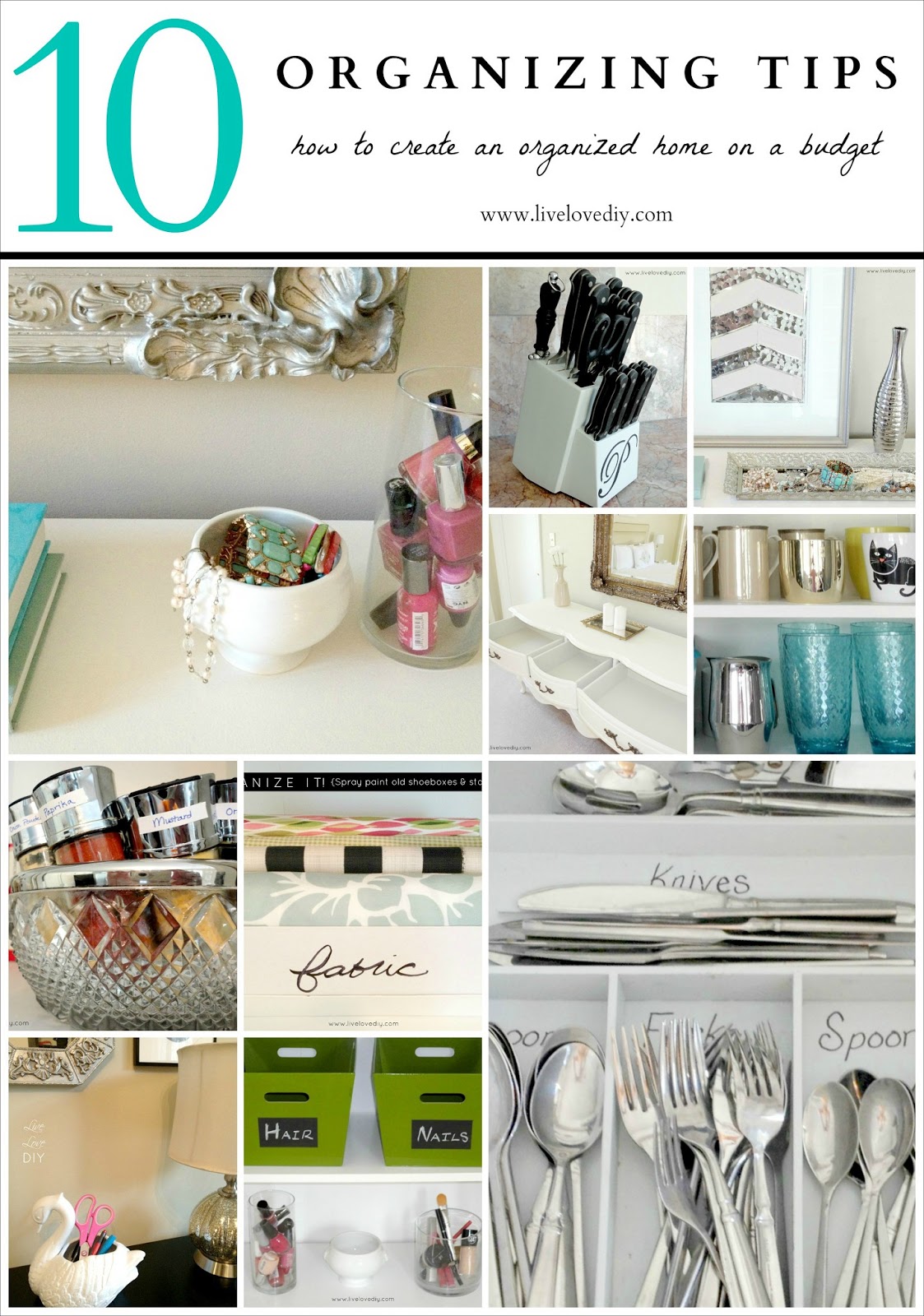 LiveLoveDIY: How To Organize: 10 DIY Organizing Solutions 