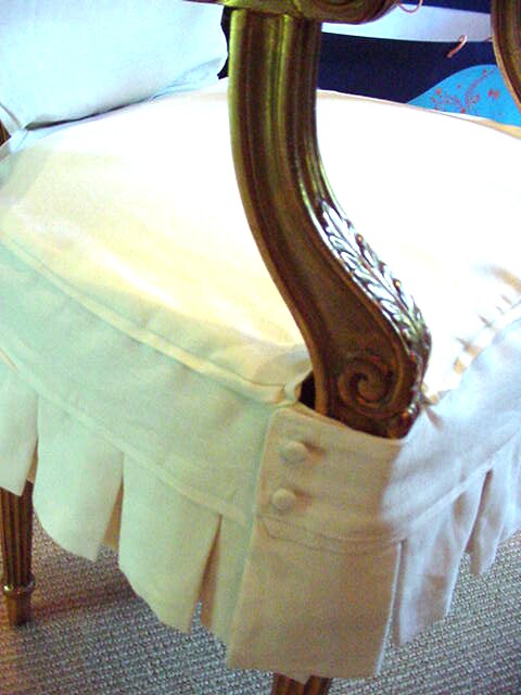 Look, Ma! I'm Sewing Slipcovers: Monogrammed dining chairs in ...