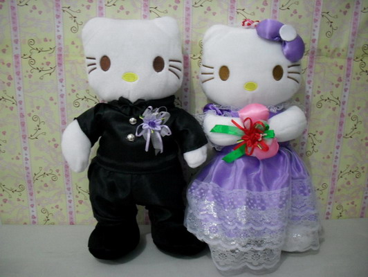 cake n gift Boneka Hello  Kitty  Wedding  Purple