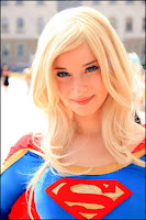cosplay girl in supergirl costume