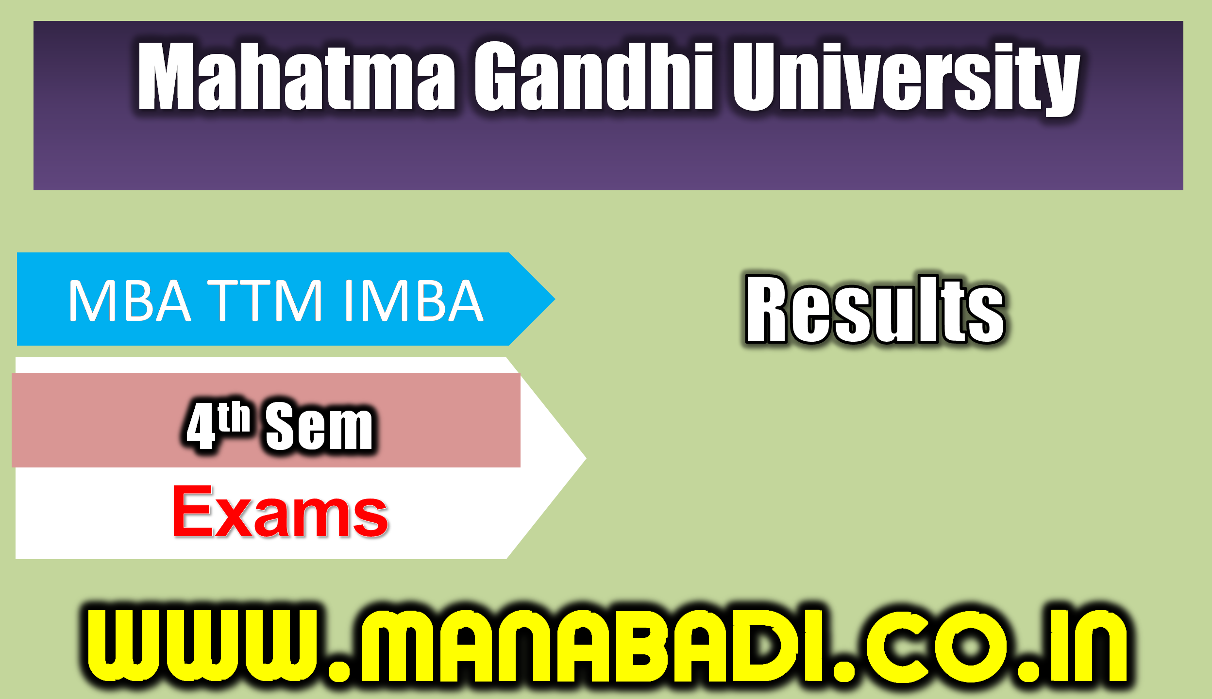 Mahatma Gandhi Universit MBA,TTM,IMBA 4th Sem Reg & Backlog, Sep-2023 Results