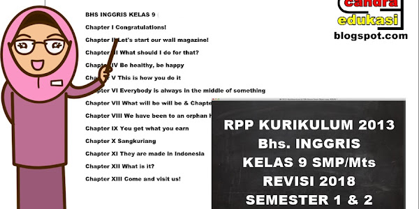 RPP Bahasa Inggris Kelas 9 Kurikulum 2013 Revisi 2018