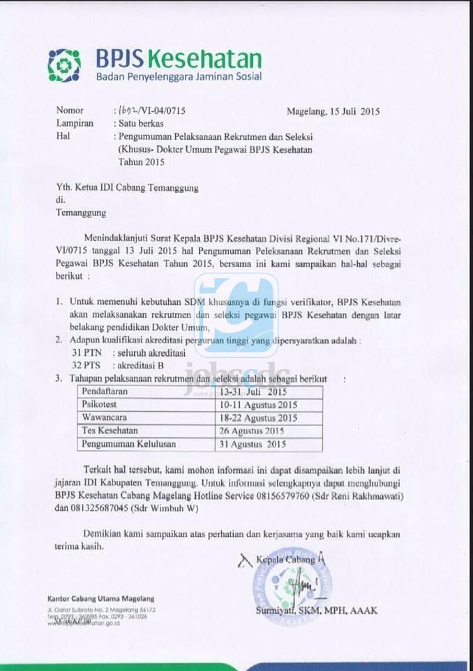 Lowongan Kerja BPJS Kesehatan 2015 - Lowongan Kerja Terbaru