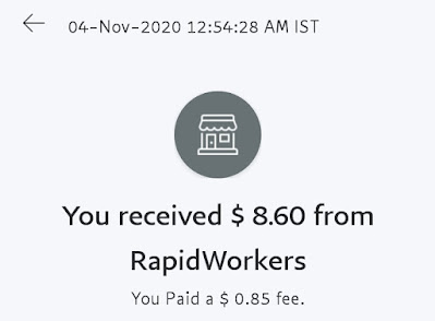 Rapidworkers payment proof